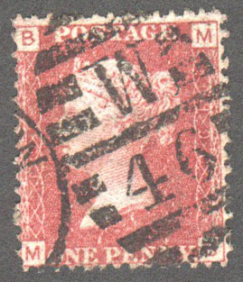 Great Britain Scott 33 Used Plate 190 - MB - Click Image to Close